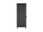 SZAFA INSTALACYJNA RACK STOJĄCA 19" 32U 600X800 CZARNA DRZWI PRZESZKLONE LANBERG (FLAT PACK)
