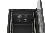 SZAFA INSTALACYJNA RACK STOJĄCA 19" 37U 600X600 CZARNA DRZWI PRZESZKLONE LANBERG (FLAT PACK)