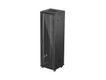 SZAFA INSTALACYJNA RACK STOJĄCA 19" 42U 600X600 CZARNA DRZWI PRZESZKLONE LANBERG (FLAT PACK)