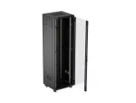 SZAFA INSTALACYJNA RACK STOJĄCA 19" 42U 600X600 CZARNA DRZWI PRZESZKLONE LANBERG (FLAT PACK)