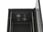 SZAFA INSTALACYJNA RACK STOJĄCA 19" 42U 600X600 CZARNA DRZWI PRZESZKLONE LANBERG (FLAT PACK)