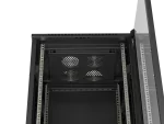SZAFA INSTALACYJNA RACK STOJĄCA 19" 42U 600X600 CZARNA DRZWI PRZESZKLONE LANBERG (FLAT PACK)