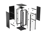SZAFA INSTALACYJNA RACK STOJĄCA 19" 42U 800X1200 CZARNA DRZWI PRZESZKLONE LANBERG (FLAT PACK)