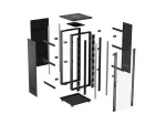 SZAFA INSTALACYJNA RACK STOJĄCA 19" 42U 800X800 CZARNA LANBERG (FLAT PACK)