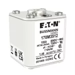 170M3512 Wkładka szybka, 100 A, AC 690 V, compact size 1, 45 x 59 x 51 mm, aR, IEC, UL