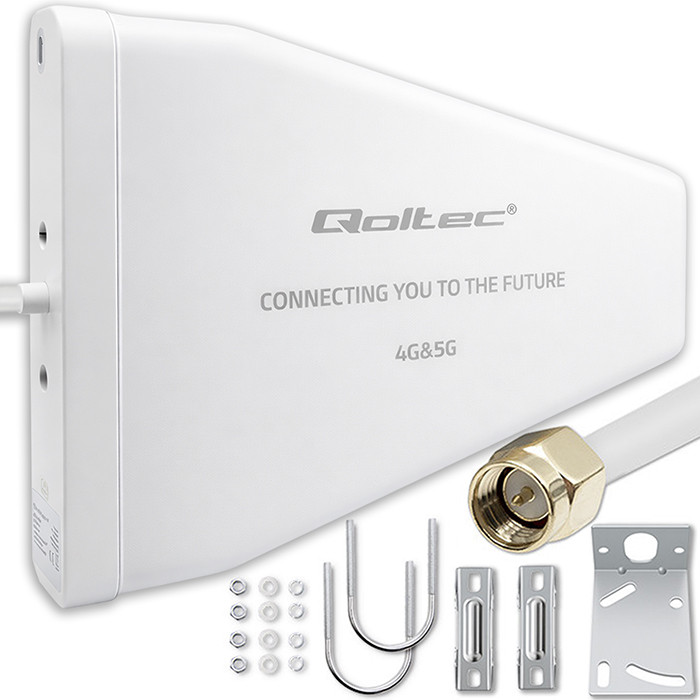 Qoltec Antena 4G 5G LTE | 9dBi | kierunkowa | zewnętrzna | N female | wodoodporna | 3m