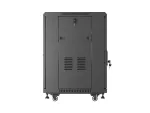 SZAFA INSTALACYJNA RACK STOJĄCA 19" 15U 600X600 CZARNA DRZWI PRZESZKLONE LANBERG (FLAT PACK)