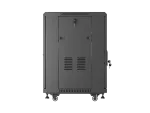 SZAFA INSTALACYJNA RACK STOJĄCA 19" 15U 600X600 CZARNA DRZWI PRZESZKLONE LANBERG (FLAT PACK)
