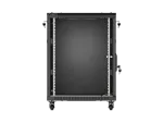 SZAFA INSTALACYJNA RACK STOJĄCA 19" 15U 600X600 CZARNA DRZWI PRZESZKLONE LANBERG (FLAT PACK)