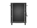SZAFA INSTALACYJNA RACK STOJĄCA 19" 15U 600X800 CZARNA DRZWI PRZESZKLONE LANBERG (FLAT PACK)