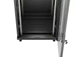 SZAFA INSTALACYJNA RACK STOJĄCA 19" 22U 600X600 CZARNA DRZWI PRZESZKLONE LANBERG (FLAT PACK)