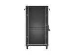 SZAFA INSTALACYJNA RACK STOJĄCA 19" 22U 600X600 CZARNA DRZWI PRZESZKLONE LANBERG (FLAT PACK)