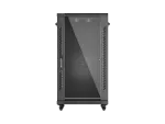 SZAFA INSTALACYJNA RACK STOJĄCA 19" 22U 600X600 CZARNA DRZWI PRZESZKLONE LANBERG (FLAT PACK)