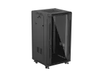 SZAFA INSTALACYJNA RACK STOJĄCA 19" 22U 600X600 CZARNA DRZWI PRZESZKLONE LANBERG (FLAT PACK)
