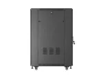 SZAFA INSTALACYJNA RACK STOJĄCA 19" 22U 600X800 CZARNA DRZWI PRZESZKLONE LANBERG (FLAT PACK)