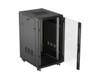 SZAFA INSTALACYJNA RACK STOJĄCA 19" 22U 600X800 CZARNA DRZWI PRZESZKLONE LANBERG (FLAT PACK)