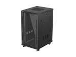SZAFA INSTALACYJNA RACK STOJĄCA 19" 22U 600X800 CZARNA DRZWI PRZESZKLONE LANBERG (FLAT PACK)