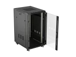 SZAFA INSTALACYJNA RACK STOJĄCA 19" 22U 600X800 CZARNA DRZWI PRZESZKLONE LANBERG (FLAT PACK)