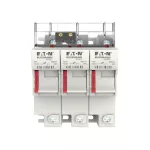 CH143DMSU-F Podstawa wkł. cyl. 14x51, 3p, 50A, 690 Vac, mikroprzekaźnik