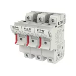 CH143DIU Podstawa wkł. cyl. 14x51, 3p, 50A, 690 Vac, wskaźnik