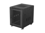 SZAFA INSTALACYJNA RACK STOJĄCA 19" 15U 600X800 CZARNA DRZWI PERFOROWANE LANBERG (FLAT PACK)