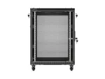 SZAFA INSTALACYJNA RACK STOJĄCA 19" 15U 600X800 CZARNA DRZWI PERFOROWANE LANBERG (FLAT PACK)