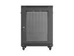 SZAFA INSTALACYJNA RACK STOJĄCA 19" 15U 600X800 CZARNA DRZWI PERFOROWANE LANBERG (FLAT PACK)