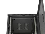 SZAFA INSTALACYJNA RACK STOJĄCA 19" 22U 600X800 CZARNA DRZWI PERFOROWANE LANBERG (FLAT PACK)