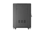 SZAFA INSTALACYJNA RACK STOJĄCA 19" 22U 600X800 CZARNA DRZWI PERFOROWANE LANBERG (FLAT PACK)