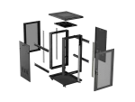 SZAFA INSTALACYJNA RACK STOJĄCA 19" 22U 600X800 CZARNA DRZWI PERFOROWANE LANBERG (FLAT PACK)