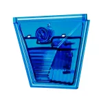 X10/CE/M1B/BL X10 mini, część optyczna, niebieska soczewka