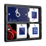 CFEAPULLKIT System wzywania pomocy do toalet (Zestaw). Puszka natynkowa CFEABBdo zasilacza dostępna jako opcja.