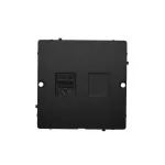 Simon Basic WMUK-0510F2-Y011 Gniazdo komputerowe RJ45 pojedyncze, kategoria 5e (moduł). Montaż gniazda na wkręty do puszki; czarny
