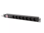 LISTWA ZASILAJĄCA RACK PDU PRO 19" LANBERG 1U 16A 7X 230V PL SPD-3MP 2M CZARNA