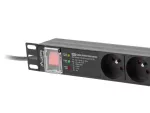 LISTWA ZASILAJĄCA RACK PDU PRO 19" LANBERG 1U 16A 7X 230V PL SPD-3MP 2M CZARNA