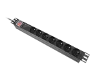 LISTWA ZASILAJĄCA RACK PDU PRO 19" LANBERG 1U 16A 7X 230V PL SPD-3MP 2M CZARNA