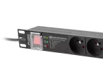 LISTWA ZASILAJĄCA RACK PDU PRO 19" LANBERG 1U 16A 7X 230V PL SPD-3MP 2M CZARNA