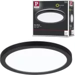 Plafoniera ATRIA SHINE LED Backlight 11.2W 850lm okrągła 190mm 4000K 230V czarny matowy / tworzywo sztuczne