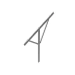 Podpora główna dwuramienna w powłoce ZM (bez śrub). Dedykowana do montażu modułów w układzie dwa pion w wymiarze do 1800mm