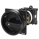 T0-2-1/V/SVB-SW Rozłącznik główny, 3 bieg., 20 A, funkcja awaryjnego zatrzymania , 90 °, blok. na kłódkę w pozycji Wył., montaż rozłączny, pokrętło czarne z blokadą na kłódkę