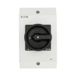 P1-25/I2H/MBS/SVB-SW/HI11 Rozłącznik główny, 3 bieg.+1NO+1NC, 25A, funkcja awaryjnego zatrzymania, blok. na kłódkę w pozycji Wył., w obudowie ze szkła utwardzanego, z płytą ekranującą MBS, pokrętło czarne z blokadą na kłódkę