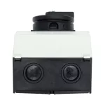 P1-25/I2H/MBS/SVB-SW/HI11 Rozłącznik główny, 3 bieg.+1NO+1NC, 25A, funkcja awaryjnego zatrzymania, blok. na kłódkę w pozycji Wył., w obudowie ze szkła utwardzanego, z płytą ekranującą MBS, pokrętło czarne z blokadą na kłódkę