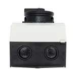 P1-25/I2H/MBS/SVB-SW/HI11 Rozłącznik główny, 3 bieg.+1NO+1NC, 25A, funkcja awaryjnego zatrzymania, blok. na kłódkę w pozycji Wył., w obudowie ze szkła utwardzanego, z płytą ekranującą MBS, pokrętło czarne z blokadą na kłódkę