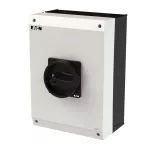 P3-100/I5/SVB-SW/N/HI11 Rozłącznik główny, 3 bieg.+N+1NO+1NC, 100 A, w obudowie IP65, pokrętło czarne z blokadą na kłódkę