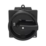 T0-3-15683/V/SVB-SW Rozłącznik główny, 3 bieg. + 2 NO + 1 NC, 20 A, funkcja awaryjnego zatrzymania, 90 °, blok. na kłódkę w pozycji Wył., montaż rozłączny, pokrętło czarne z blokadą na kłódkę