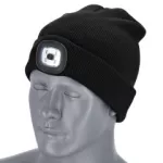 Czapka zimowa z latarką 2 RAYS czarny 54-60 ONE SIZE STALCO S091491038