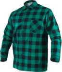Koszula flanelowa SQUARE zielony 2XL - 47 STALCO S-42047