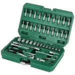 Zestaw kluczy nasadowych, opakowanie bmc, 48 elementów, 1/4”, grzechotka 90t STALCO S-54020