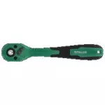 Grzechotka odgięta z powłoką kompozytową 1/4” 72 zęby 150mm STALCO S-54041