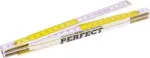 Miara składana drewniania 1m biało-żółta STALCO PERFECT S-65401